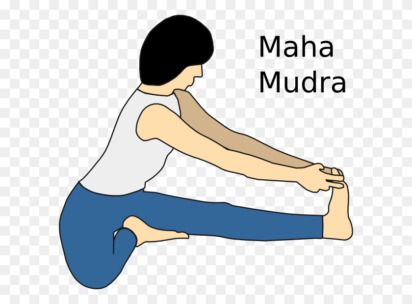 600x559 Yoga Position Maha Mudra Clip Art - Stretching Clipart