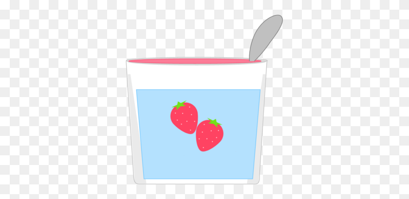 323x350 Yogurt Clipart Yogur De Fresa - Frozen Yogurt Clipart