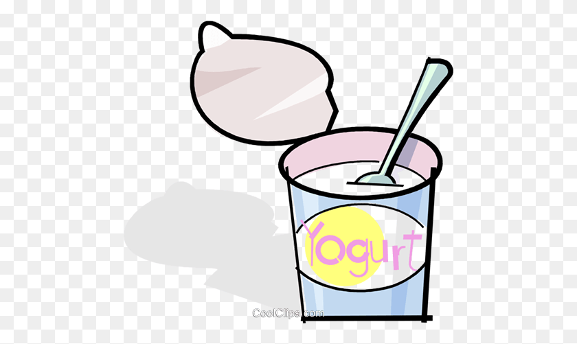 480x441 Yogurt Royalty Free Vector Clip Art Illustration - Yogurt Clipart