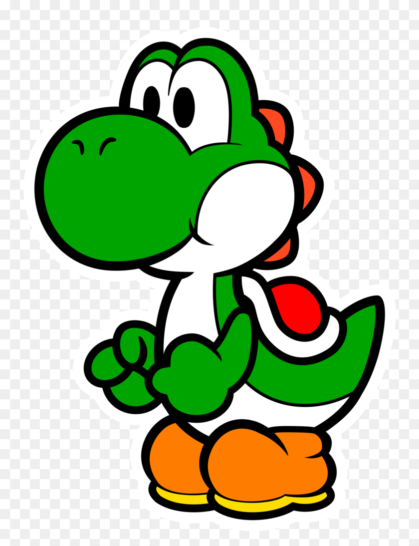 772x1034 Yoshi Picture Free Coloring Library - Wii Bowling Clipart