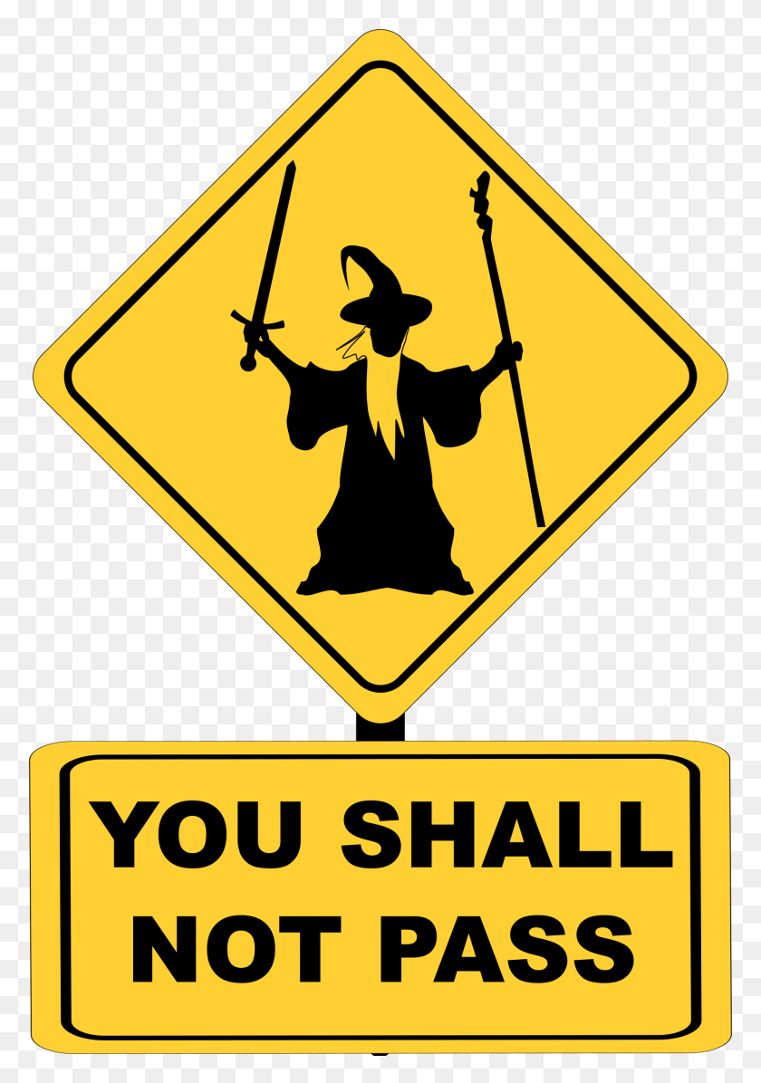 1647x2400 You Shall Not Pass Sign With Gandalf Vector Clipart Image - Pass Clipart