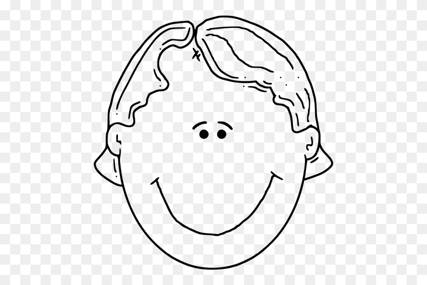 472x500 Young Boy Cartoon Face Vector Clip Art - Mad Face Clipart