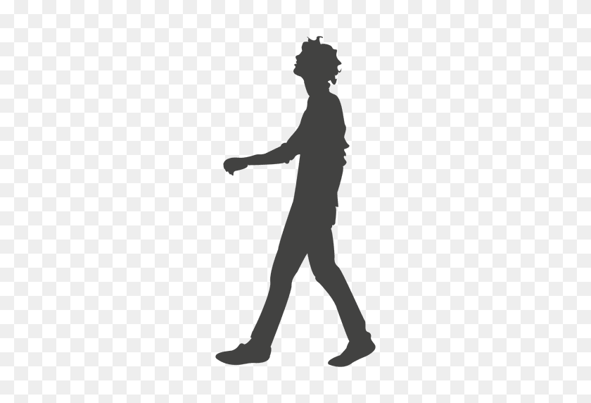 512x512 Young Boy Walking Silhouette - Walking PNG