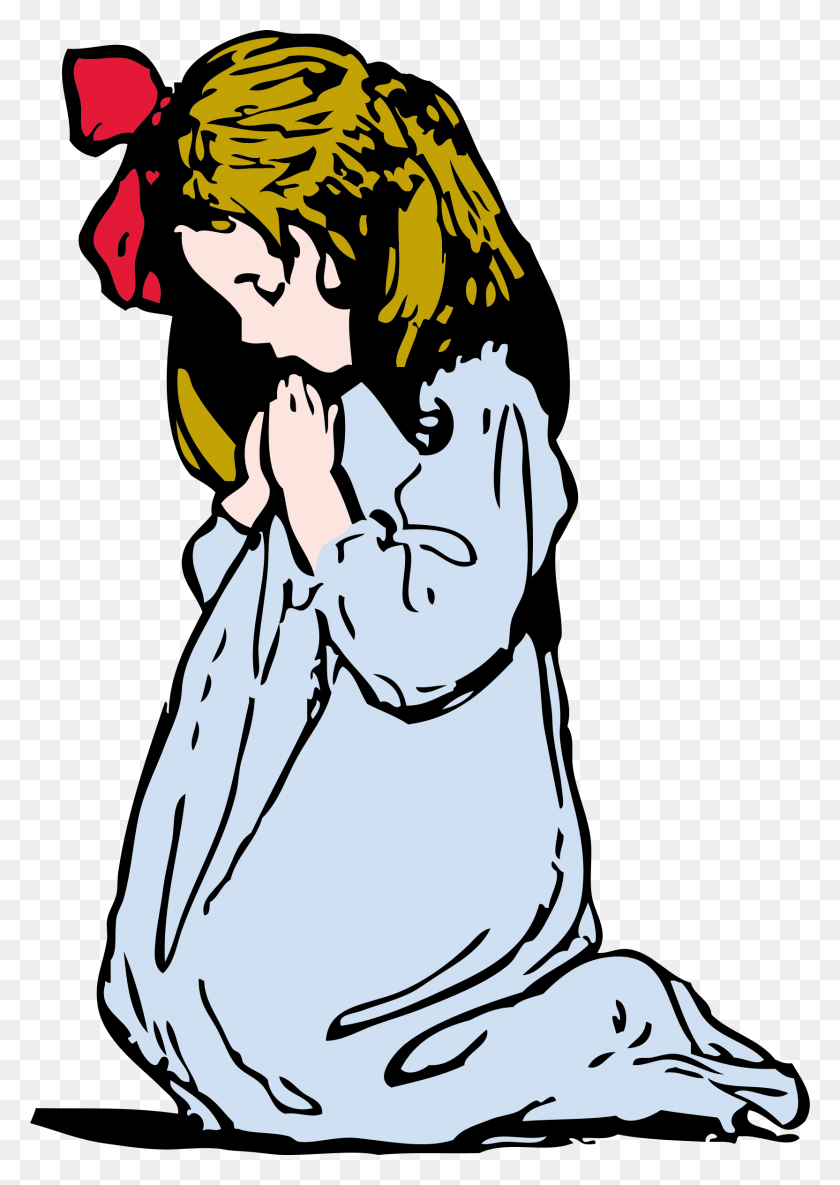 1664x2400 Young Girl Praying Vector Clipart Image - Adam And Eve Clipart Images