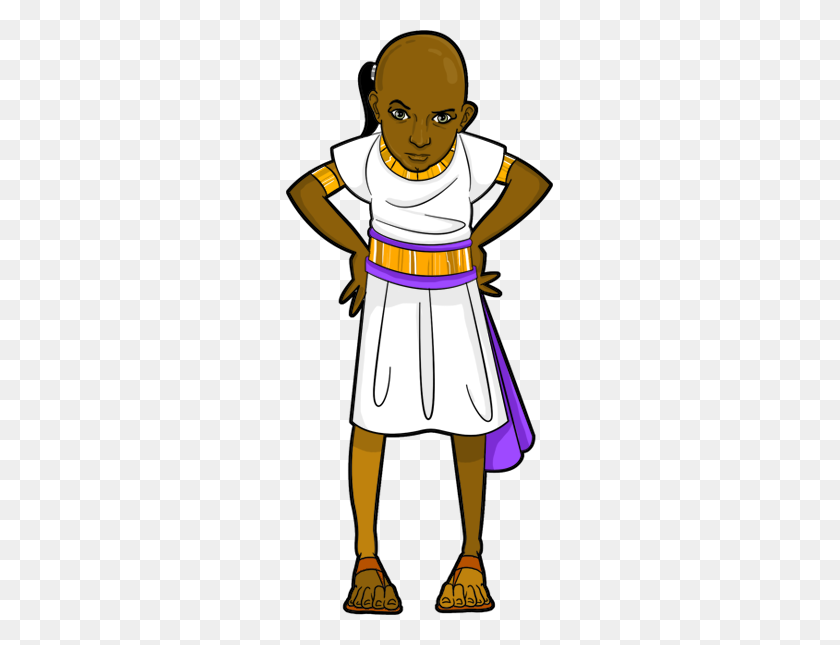 267x585 Young Moses Grew Up Like An Egyptian In Pharaoh's Palace - Pharaoh Clipart