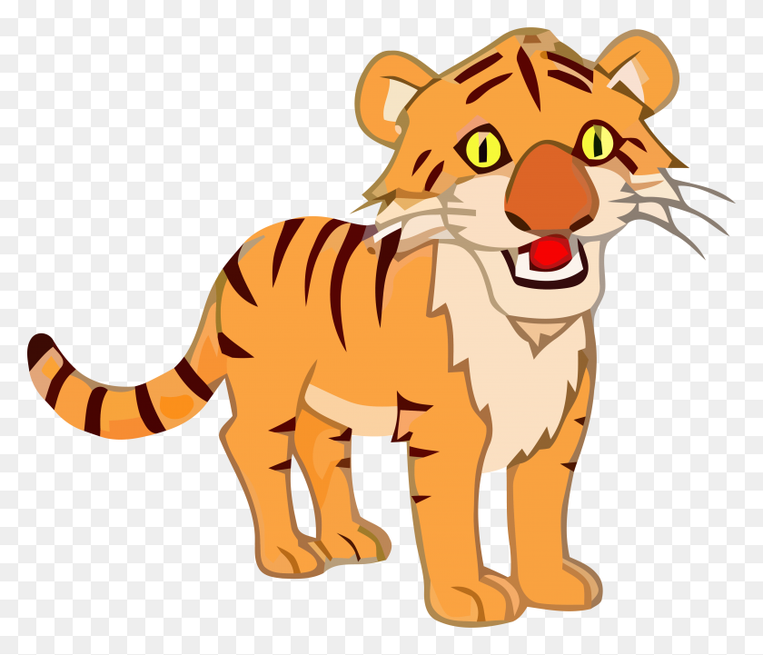 3872x3282 Young Tigger With Large Eyes Clipart Png Image Download - Tigger PNG
