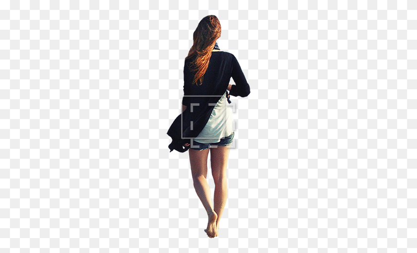 450x450 Young Woman Barefoot - Woman Walking PNG