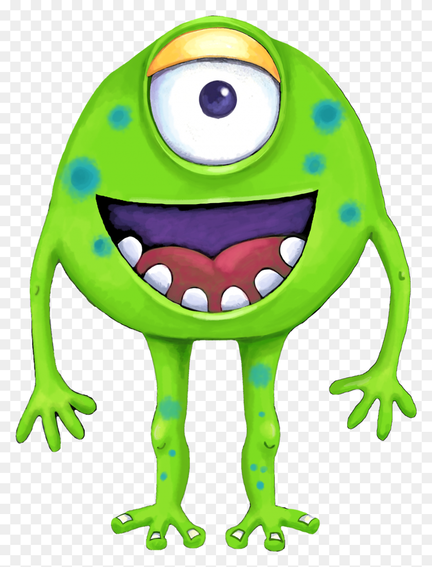 1196x1600 Your Free Art Cute Blue, Purple And Green Cartoon Alien Monsters - Monster Eyeball Clipart