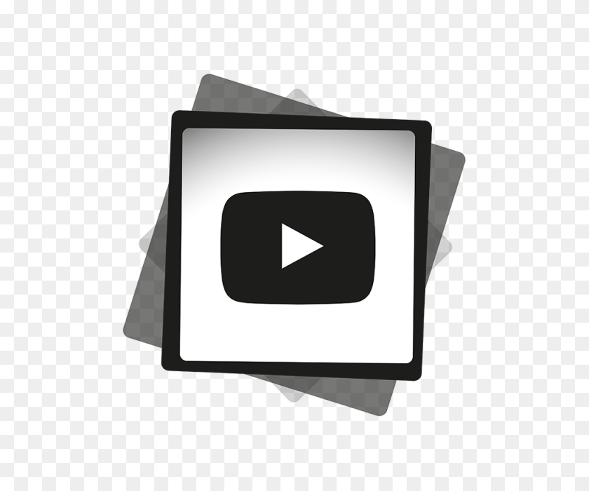 640x640 Youtube Черно-Белый Значок, Социальные Сети, Значок Png И Вектор - Белый Логотип Youtube Png