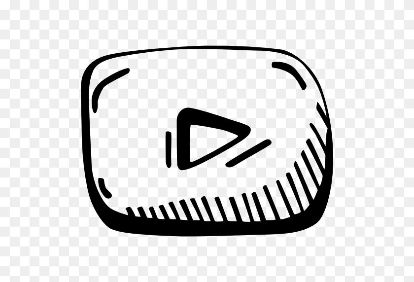 512x512 Логотип Youtube Draw - Белый Логотип Youtube Png