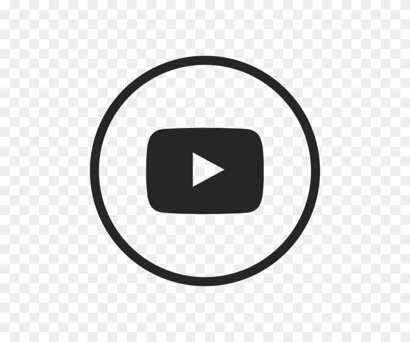 640x640 Icono De Youtube, Youtube, Negro, Blanco Png Y Vector Para Descargar Gratis - Png To Vector