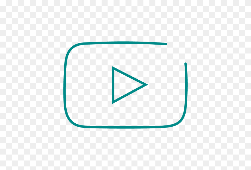 512x512 Youtube Linha Azul Icon - Linha PNG