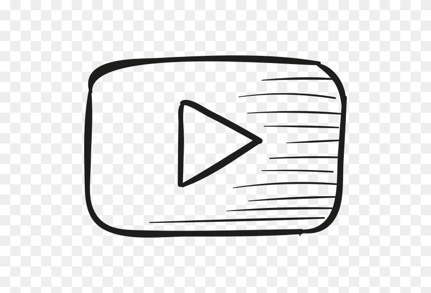 512x512 Значок Youtube Логотип Png - Белый Логотип Youtube Png