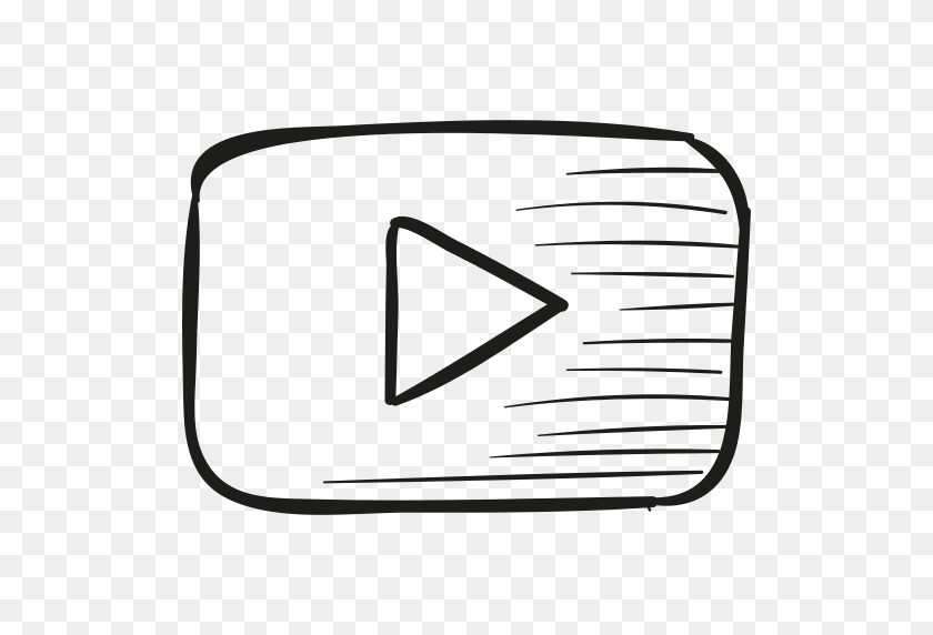 YouTube Logo White Outline