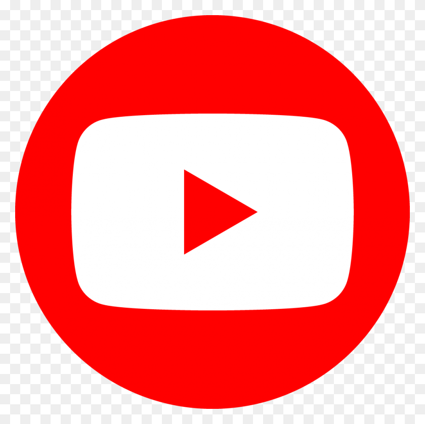 1000x1000 Youtube Círculo Rojo - Círculo Rojo Con Línea Png