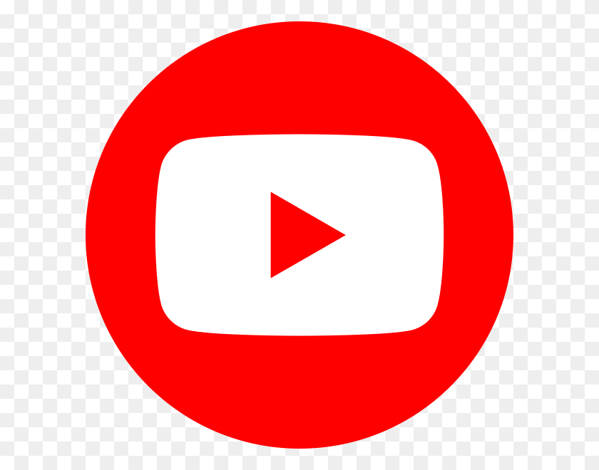 600x600 Youtube Социальный Красный Круг - Логотип Youtube Png Прозрачный