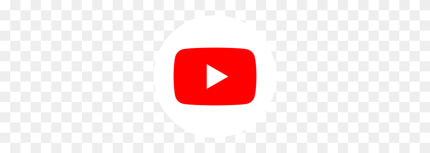 240x240 Youtube Social Círculo Blanco - Logotipo De Youtube Png Blanco