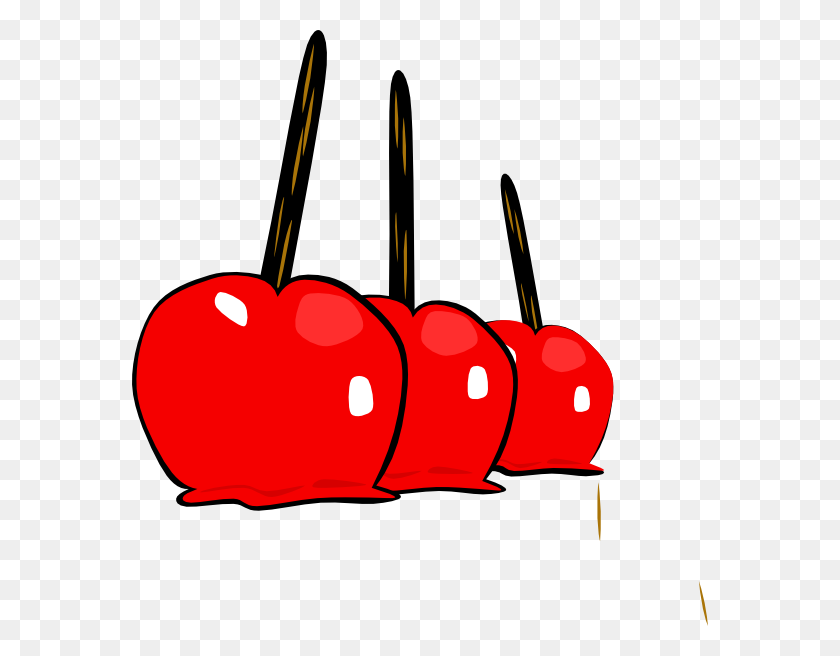576x596 Yummy Candy Apples Clip Art - Yummy Clipart