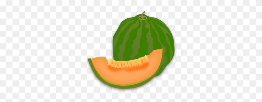298x270 Yummy Melon Clip Art - Cantaloupe PNG