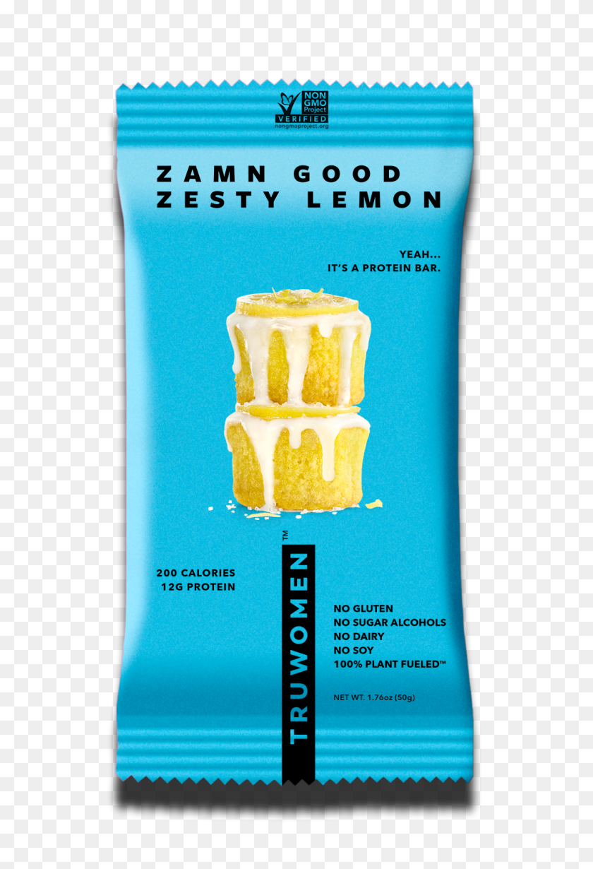 1000x1500 Zamn Good Zesty Lemon Tru Women Nutrition And Protein Bar - Protein PNG