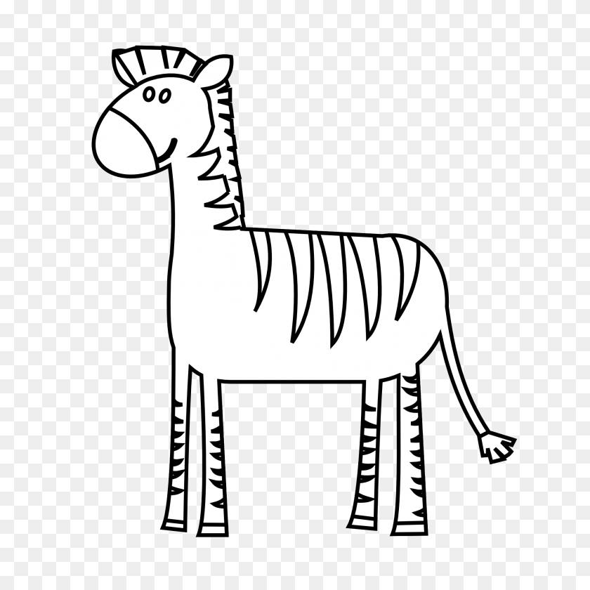 1979x1979 Zebra In Line Drawing - Zebra Clipart