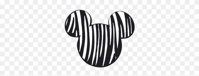 318x263 Zebra Print Mickey Ears Disney I Love Mickey Ears - Zebra Head Clipart