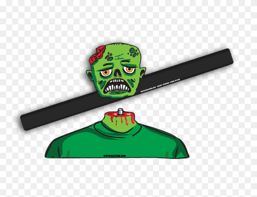 800x600 Zed Is Dead Zombie Wipertag And Decal Wipertags - Windshield Wipers Clipart