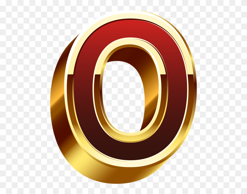 508x600 Zero Gold Red Number Png Clip - Zero Clipart