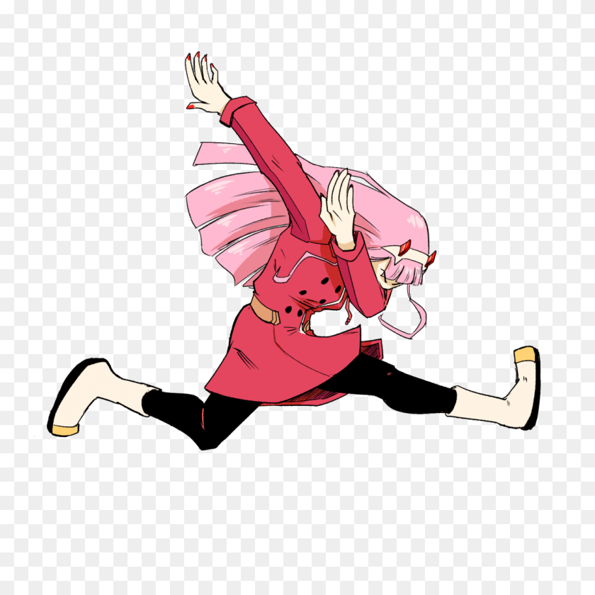 1076x1076 Zero Two Dabbing As A Transparent Png In Case - Zero Two PNG