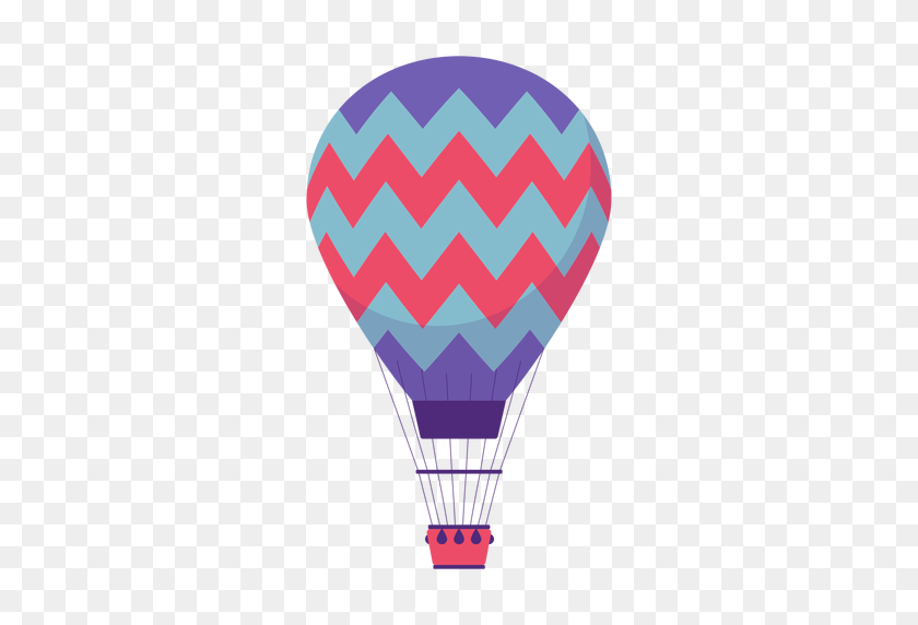 512x512 Zigzag Hot Air Balloon - Zigzag PNG