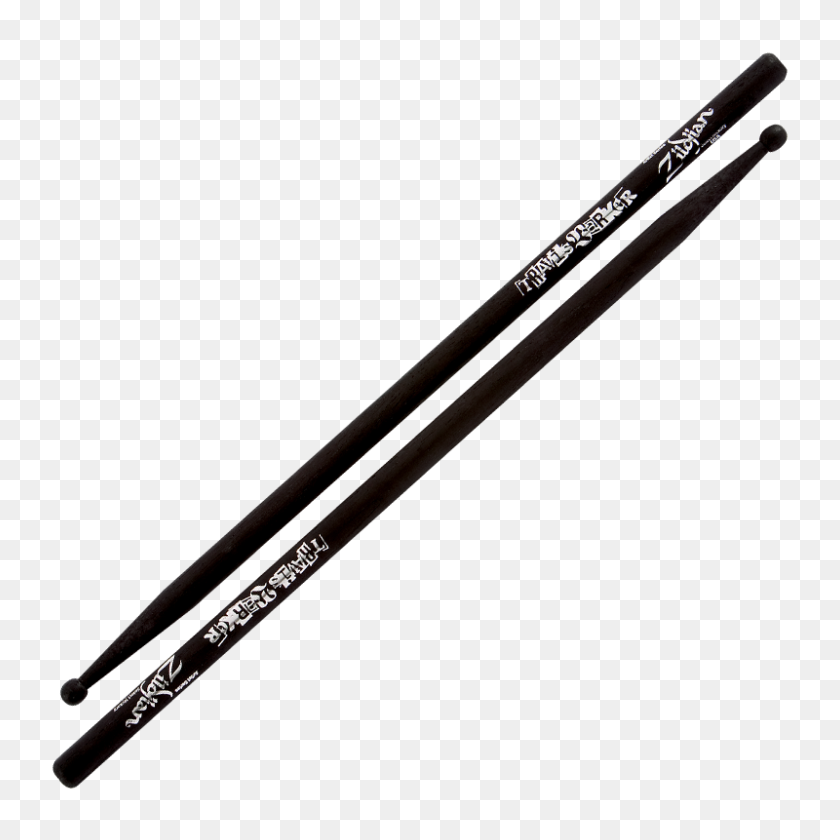 800x800 Zildjian Travis Barker Black Artist Series Drumsticks - Drumsticks PNG