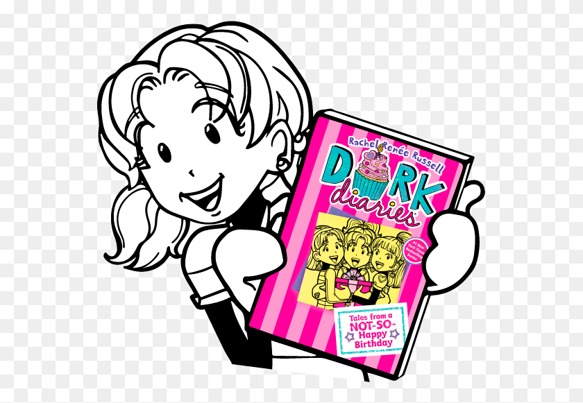 559x521 Zoey As Anime Dork Diaries - Happy Birthday Banner PNG