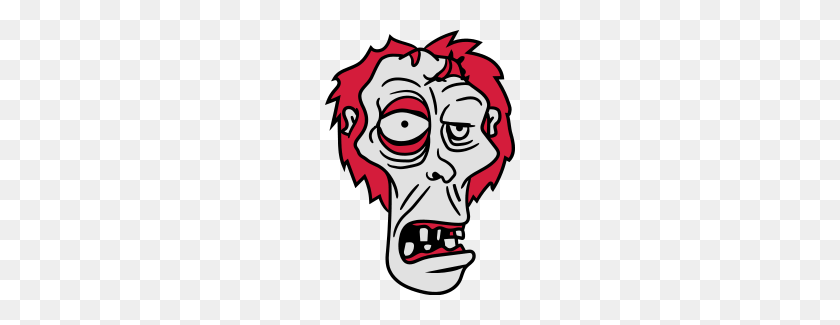190x265 Зомби Лицо Голова Уродливый Комикс Мультфильм Смешной Хэллоуин - Лицо Зомби Png
