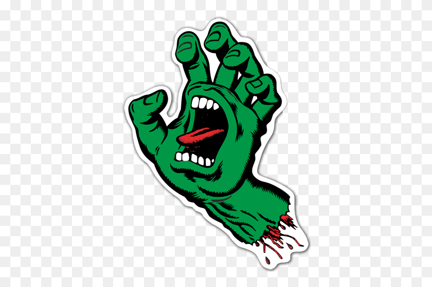 368x499 Zombie Hand Scream Sticker Dead Mouth Grennfreetoedit - Zombie Hand Clipart