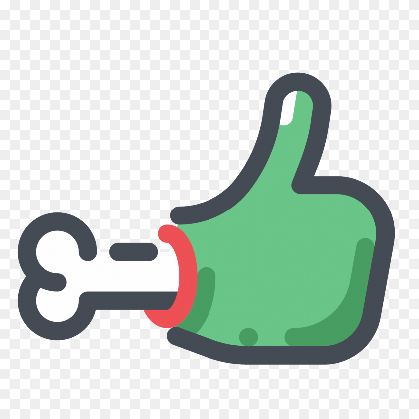 1600x1600 Zombie Hand Thumbs Up Icon - Thumb Up PNG