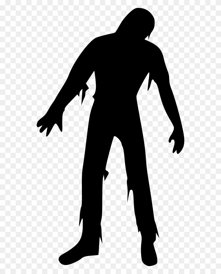 562x980 Zombie Png Icon Free Download - Zombie Silhouette PNG