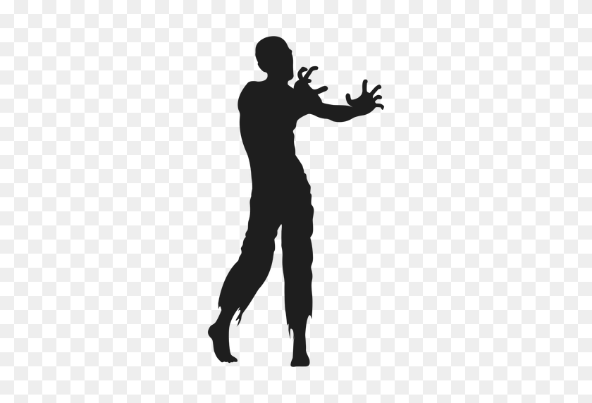 512x512 Zombie Reaching Out Silhouette - Zombie Silhouette PNG