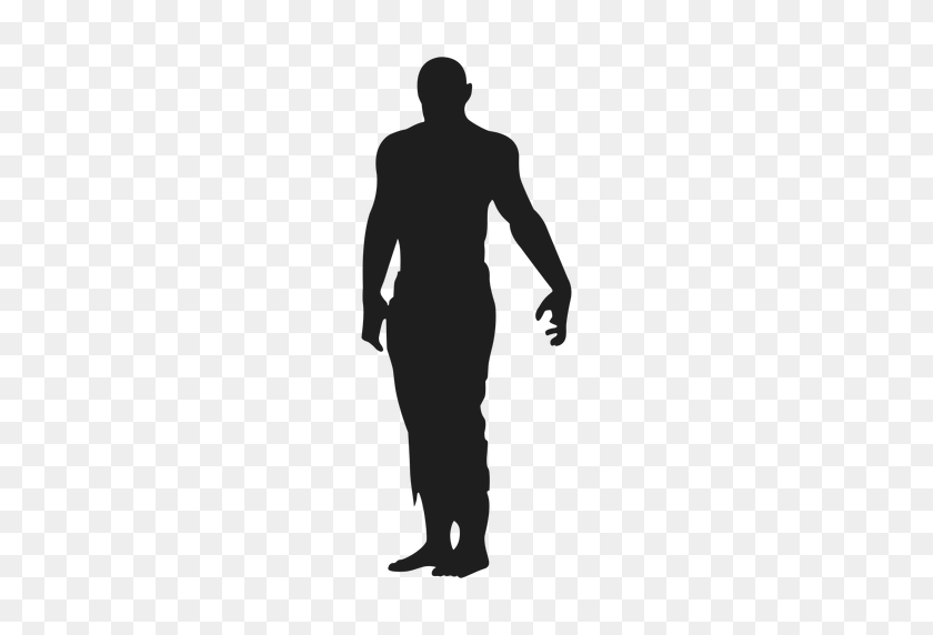 512x512 Zombie Standing Silhouette - Zombie Silhouette PNG
