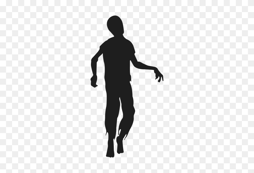 512x512 Zombie Walking Silhouette - Zombie Silhouette PNG