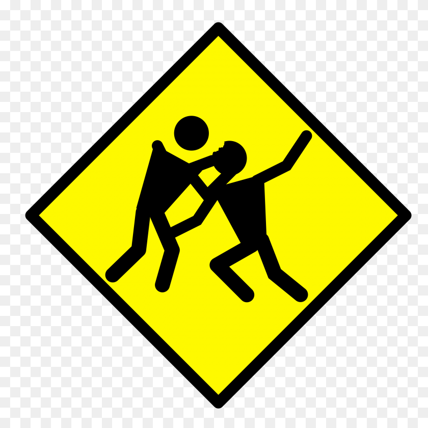 2400x2400 Zombie Warning Road Sign Icons Png - Road Sign PNG