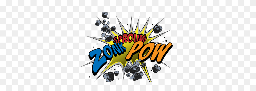 319x239 Zonk Sproing Pow Pop Art Transparent Background - Comic Book Clip Art