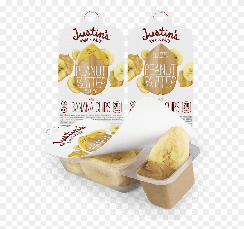 597x729 0 E1469124042545 Justin39s Honey Peanut Butter Banana Chips, Food, Dessert, Cream HD PNG Download