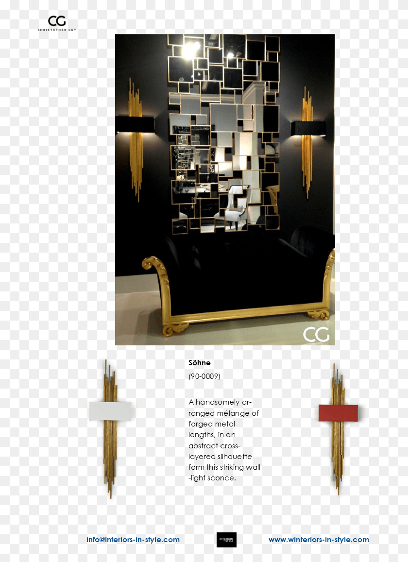 688x1097 0009 Shne A Handsomely Arranged Mlange Of Forged Christopher Guy Console With Mirrors, Furniture, Lighting, Cabinet HD PNG Download
