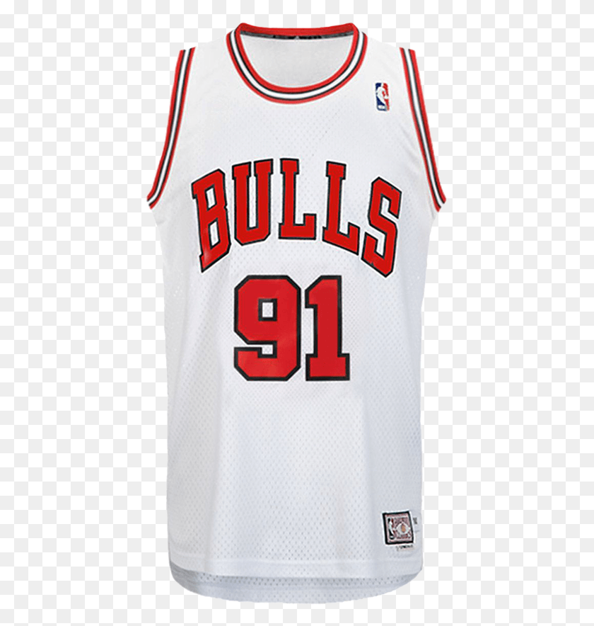 434x824 01 Chicago Bulls Jersey White, Clothing, Apparel, Shirt HD PNG Download