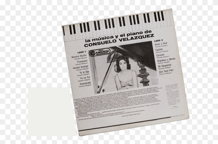 625x495 06 07 23 May 2017 Consuelo Velazquez Tocando Piano, Person, Human, Newspaper HD PNG Download