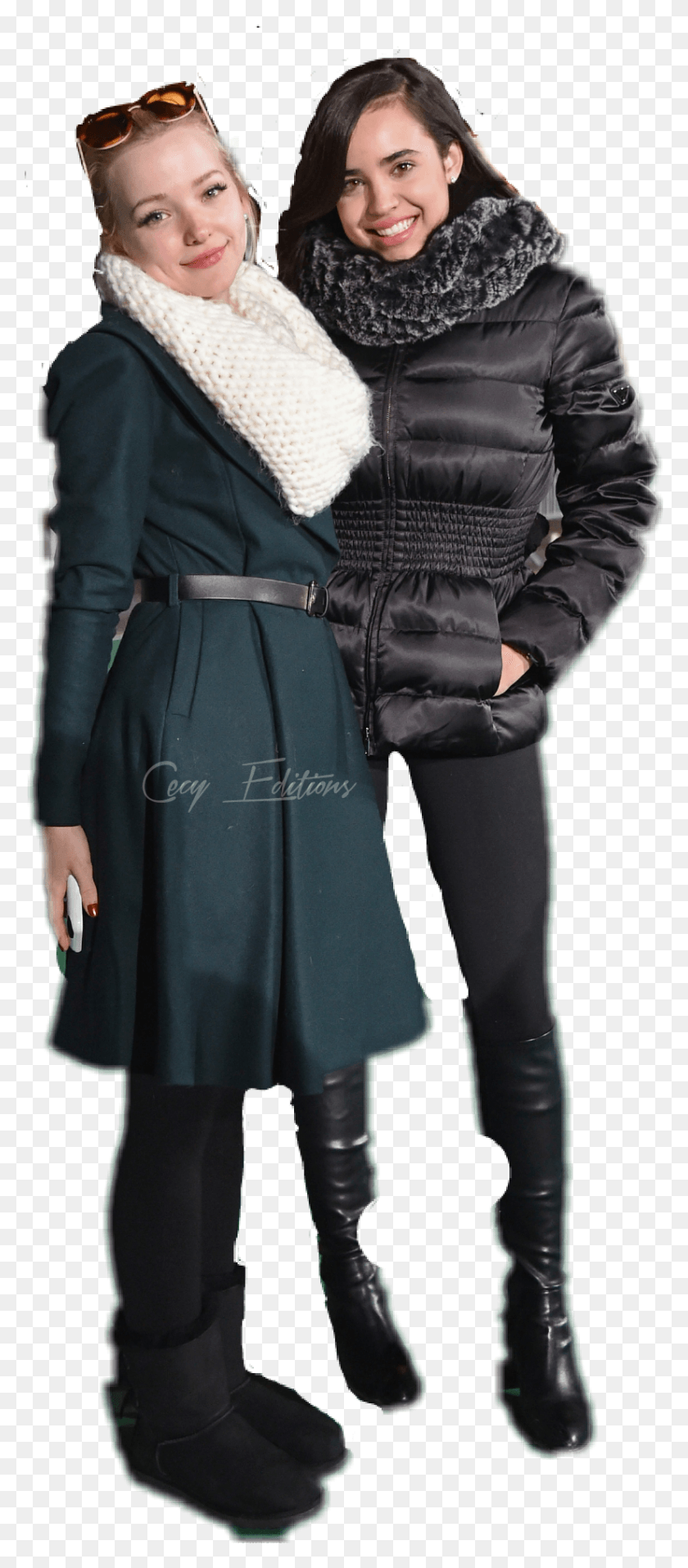 825x1962 1 De Dove Cameron Y Sofia Carson Si Usan No Olvide Fur Clothing, Apparel, Overcoat, Coat HD PNG Download