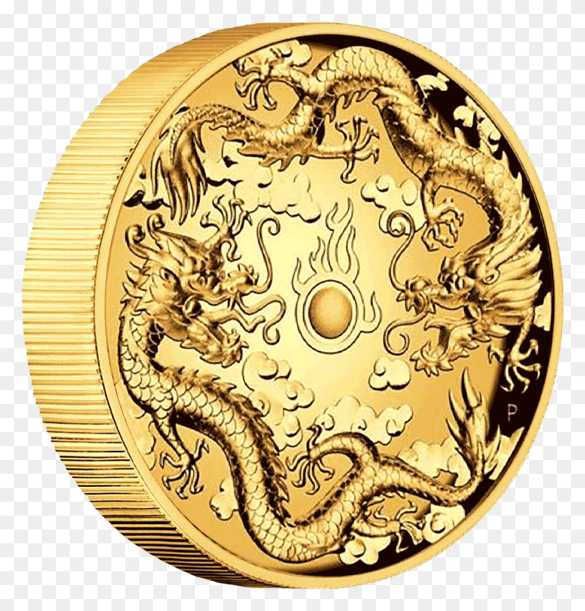 959x1005 1 Doble Dragón Moneda De Oro, Dinero, Alfombra Hd Png