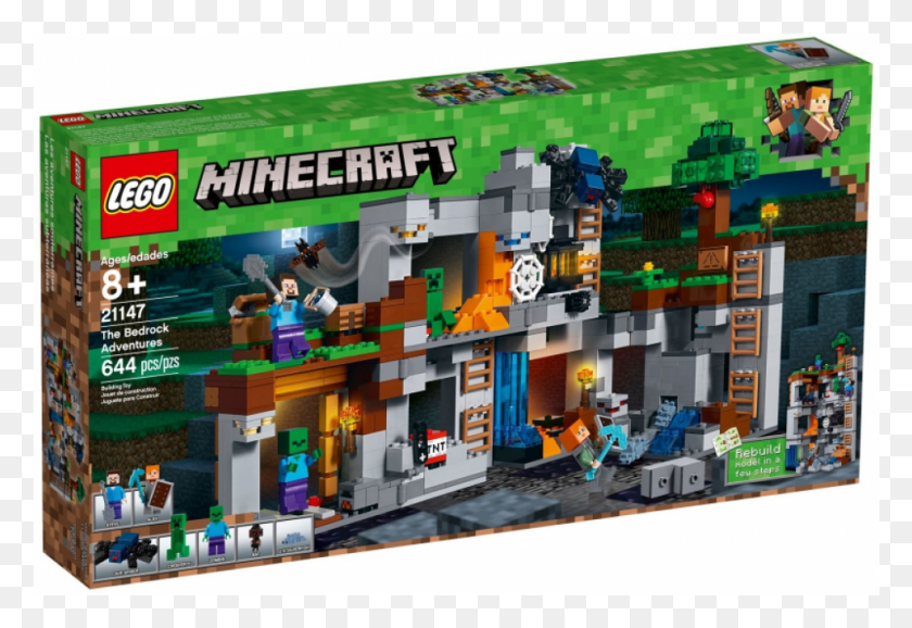 981x652 Descargar Png / Lego Minecraft Bedrock Adventures, Toy Hd Png