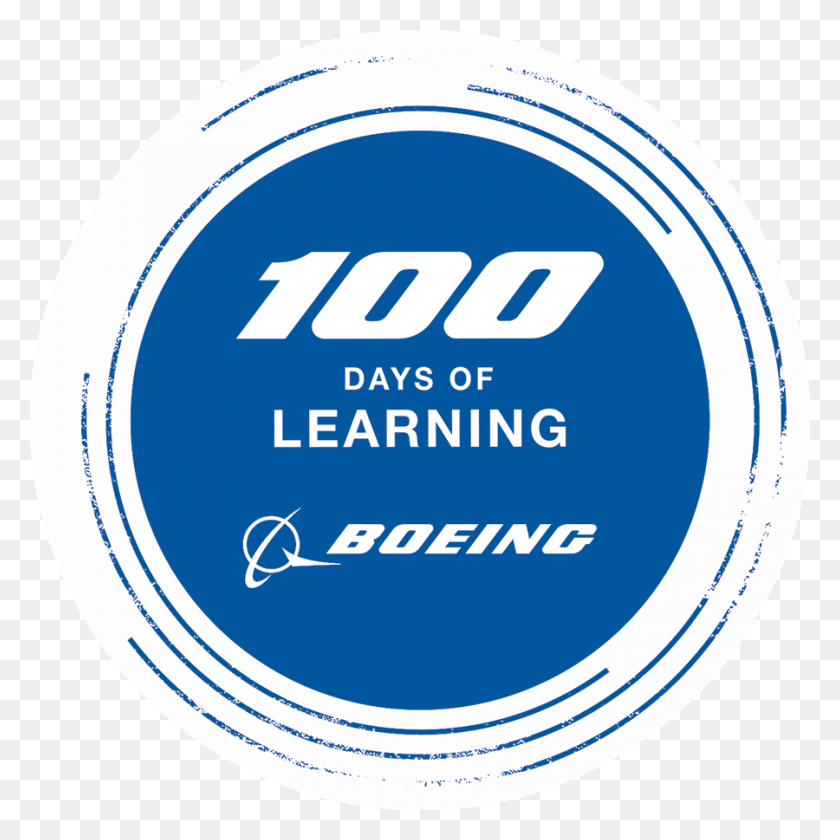 900x900 100 Дней Обучения Boeing, Этикетка, Текст, Наклейка Hd Png Скачать