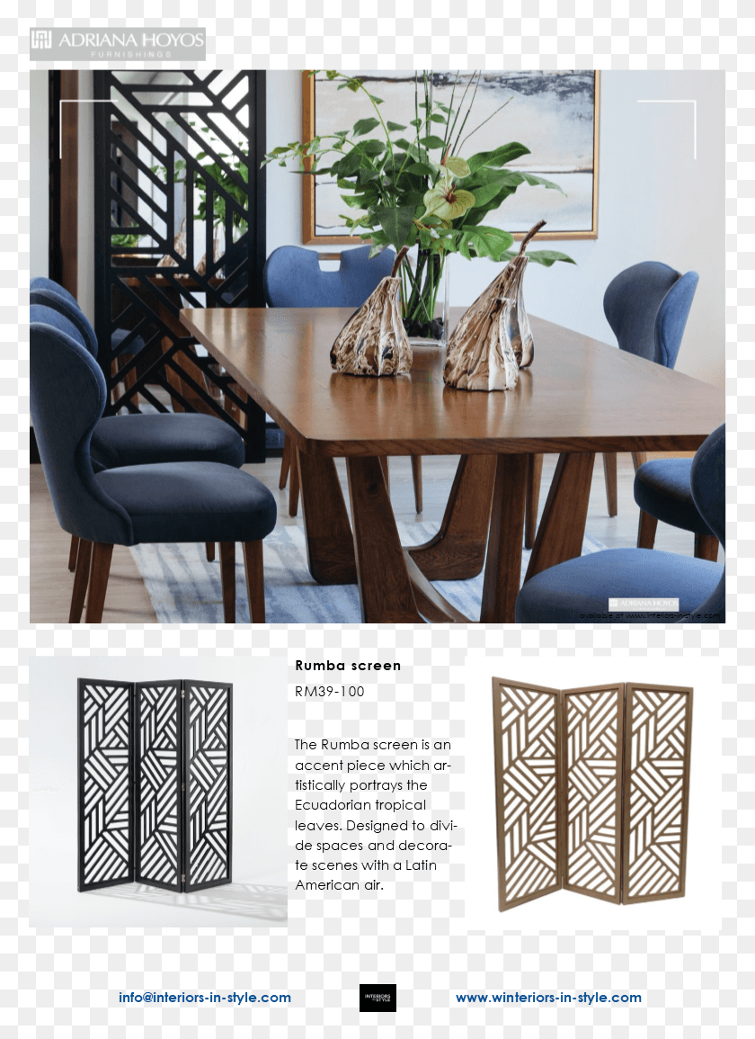 778x1095 100 Rumba Screen The Rumba Screen Is An Accent Adriana Hoyos Coleccion Muebles 2019, Chair, Furniture, Dining Table HD PNG Download